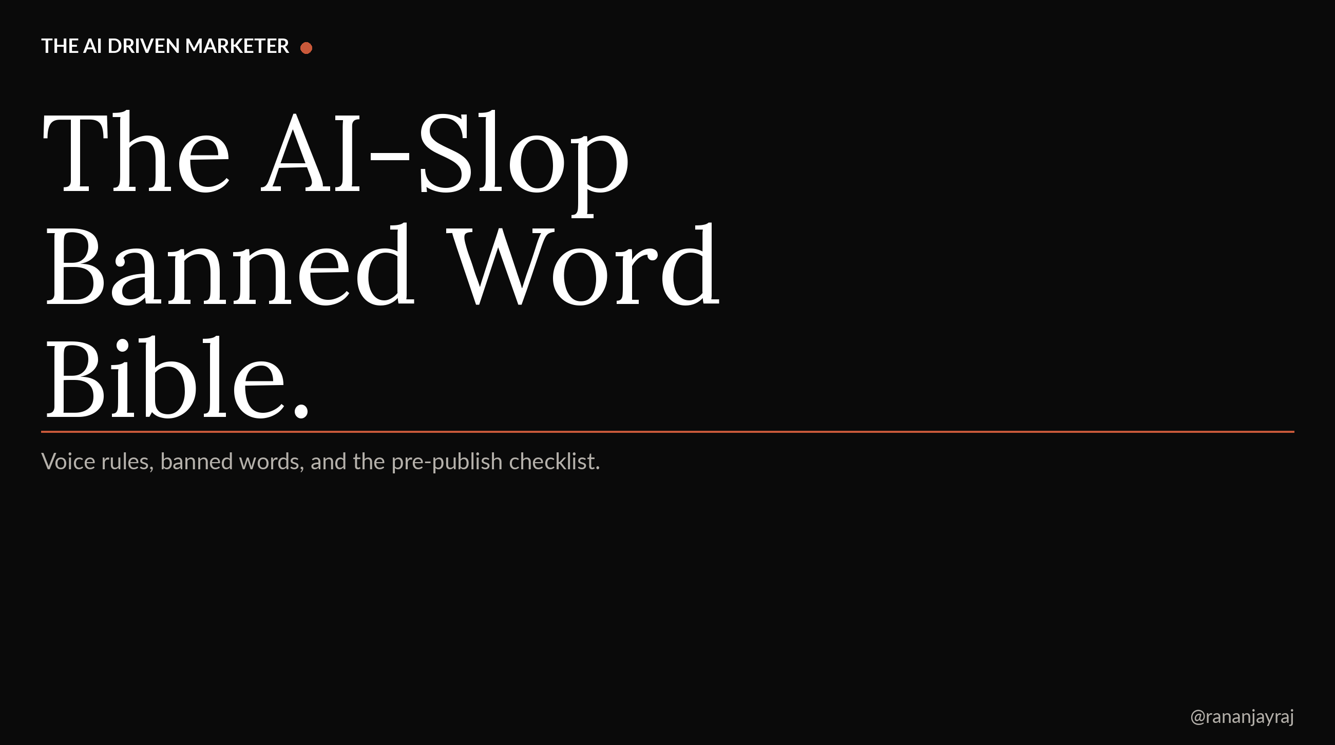 How to Stop Sounding Like ChatGPT: The Complete Banned Word and Voice Style Guide