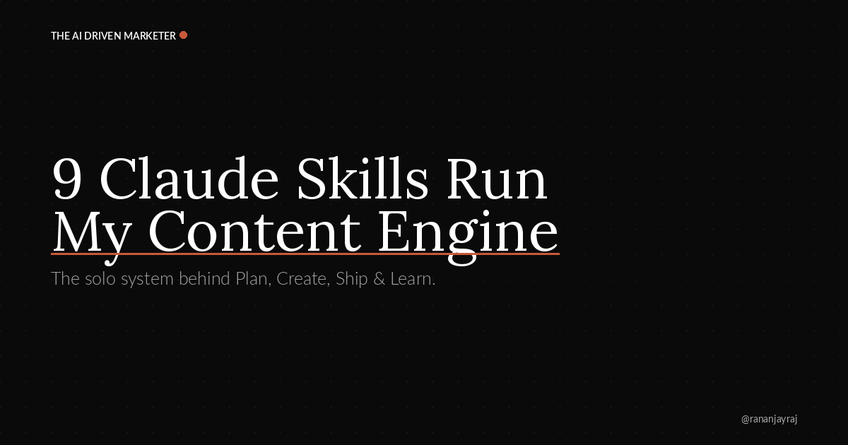 How to Run a Solo Content System with Claude Skills