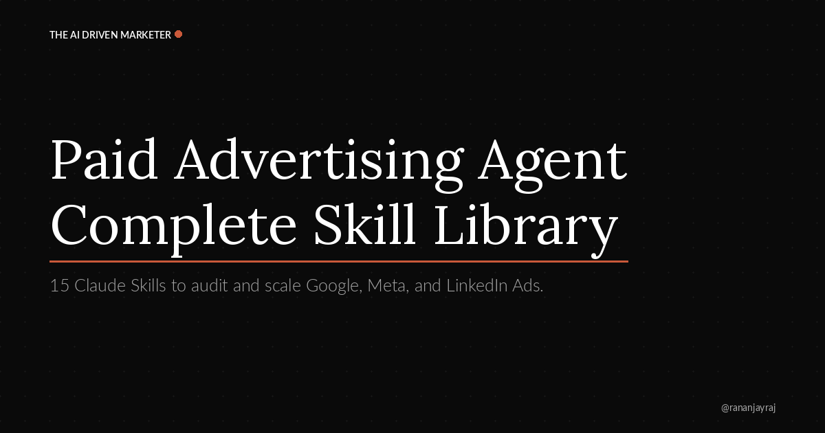 🎯 Paid Advertising Agent: Complete Skill Library