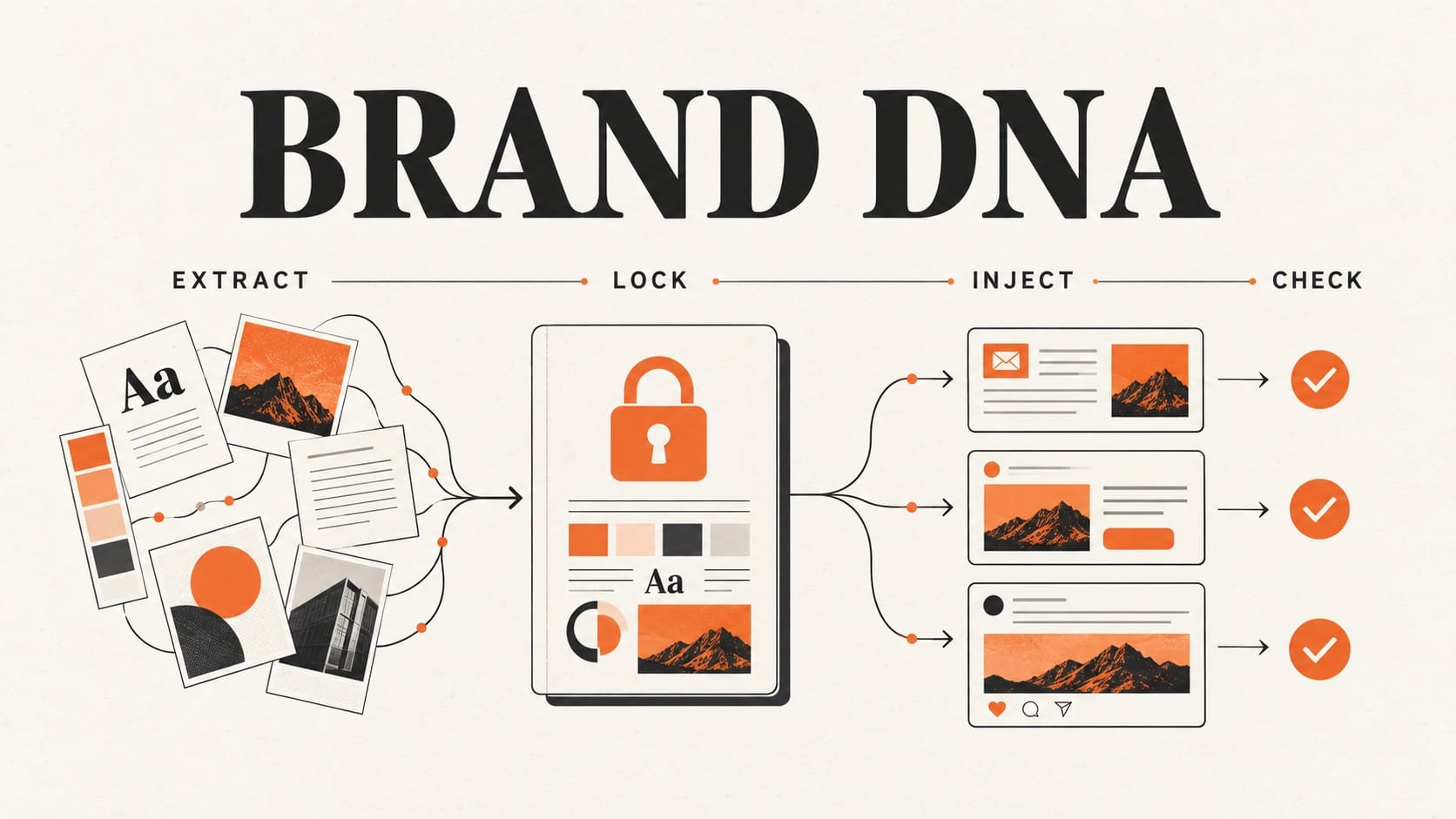Brand DNA for AI Marketing Agents: Extract, Lock, Inject