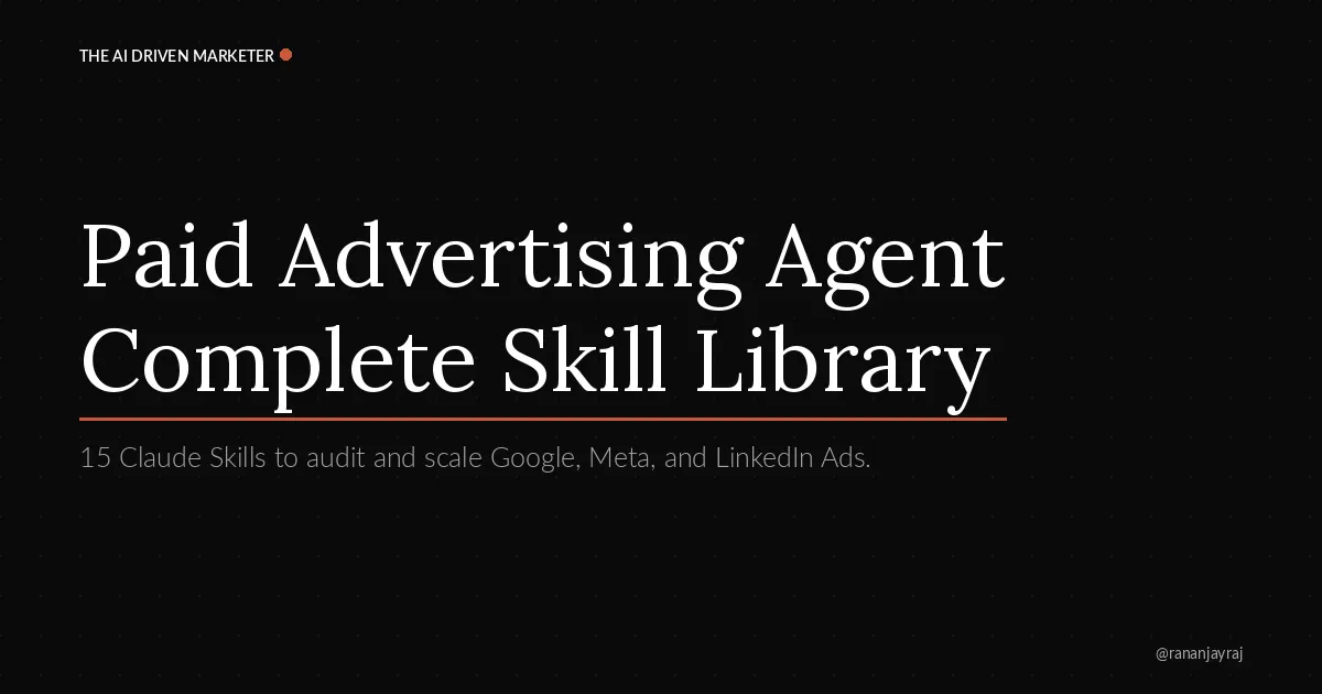 🎯 Paid Advertising Agent: Complete Skill Library