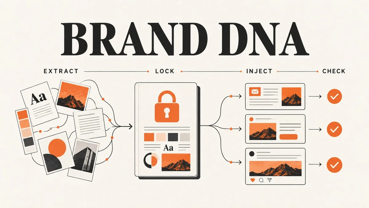 Brand DNA for AI Marketing Agents: Extract, Lock, Inject